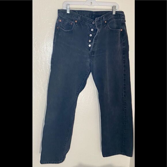Levi’s Men’s Black 501 Straight legs Sz W 36 L 30 - Picture 1 of 8